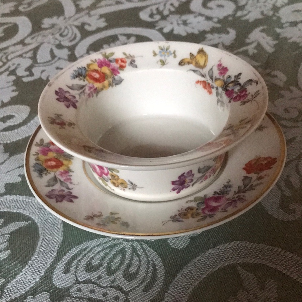 Limoges Haviland ramekin and plate.
